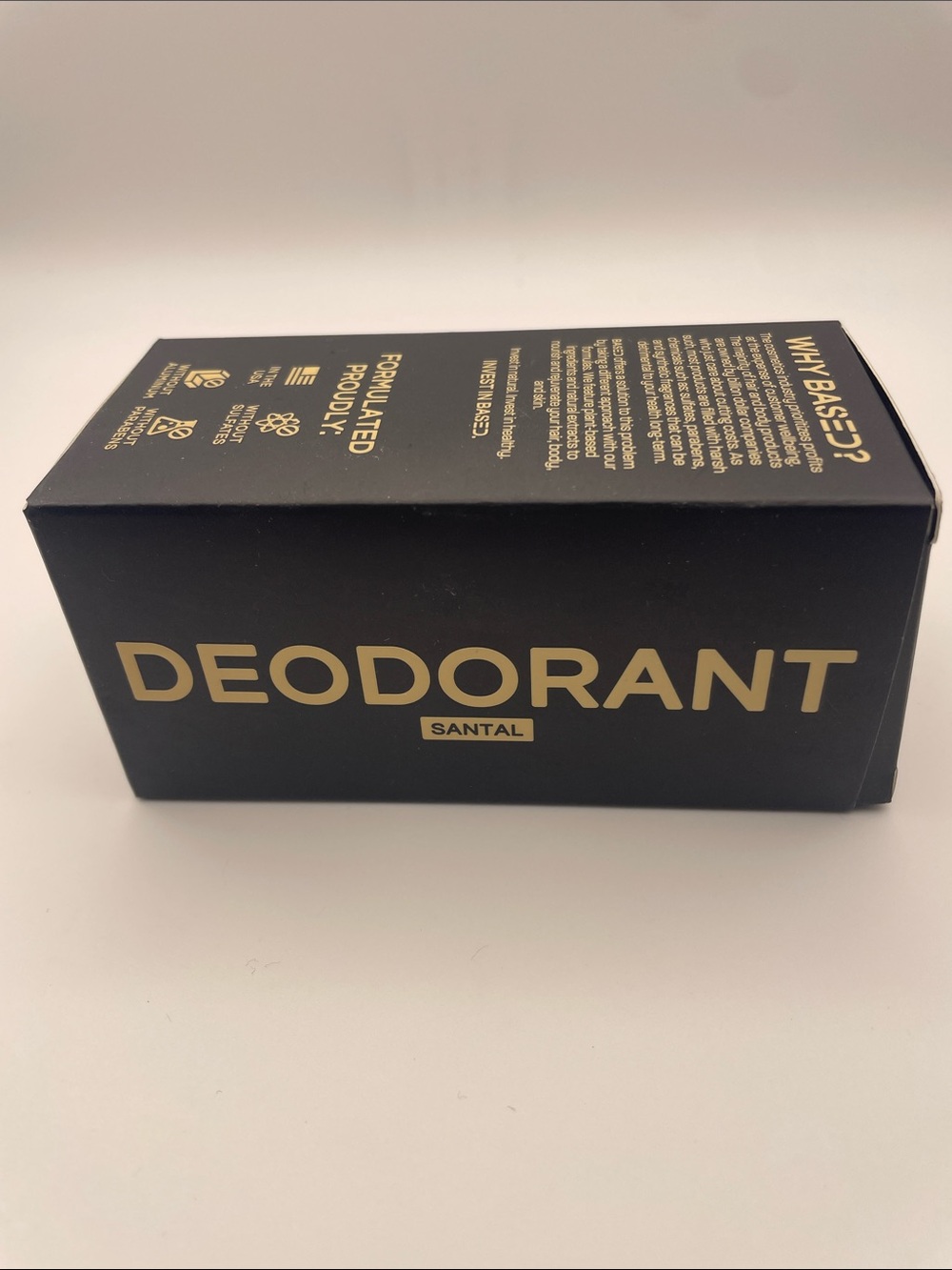 Santal Deodorant - Black & Gold Natural Scent